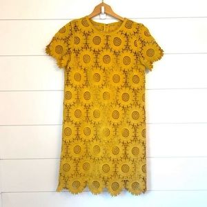 LOFT Yellow Lace Dress